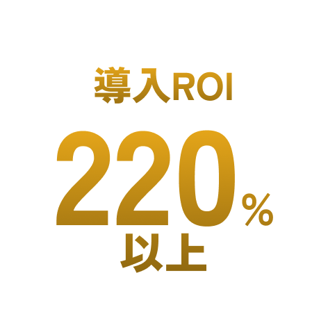 導入ROI 220%以上